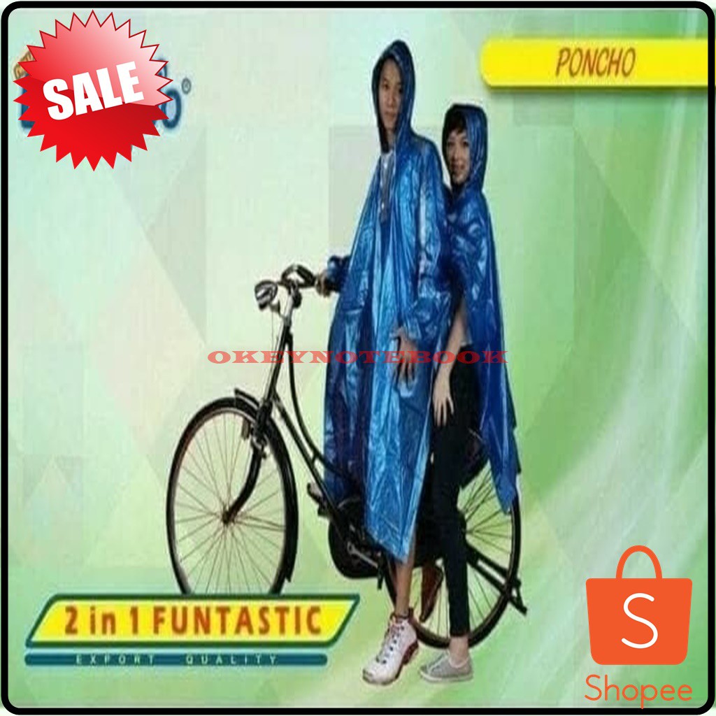 JAS HUJAN ELMONDO 2 IN 1 FUNTASTIC 2 KEPALA 100% MADE INDONESIA