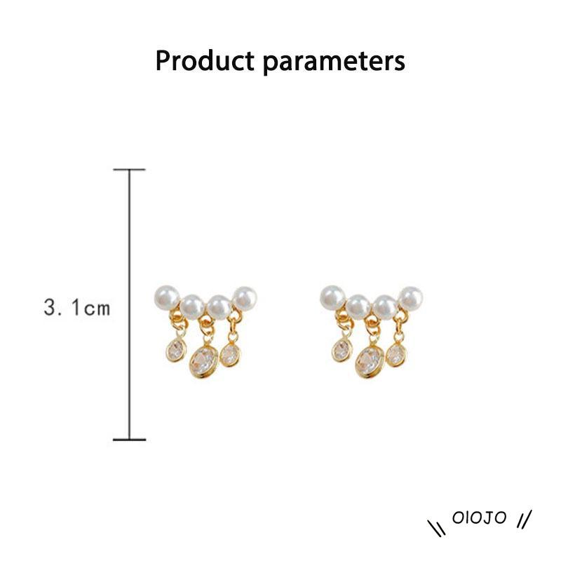 【COD】Anting Tusuk Silver S925 Wanita Desain Rumbai Mutiara Simple