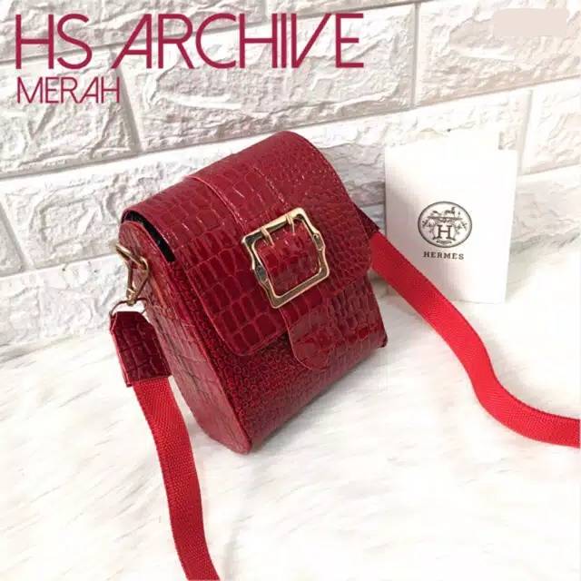 TAS HS ARCHIVE CROCO TAS HP TAS PESTA kotak croco fashion batam bag tas kamera kukit buaya