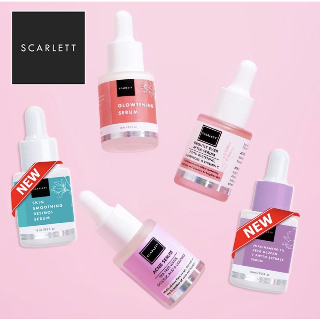 SCARLETT Serum Wajah / Acne Serum / Brightly Ever After Serum 15ml retinol niacinamide