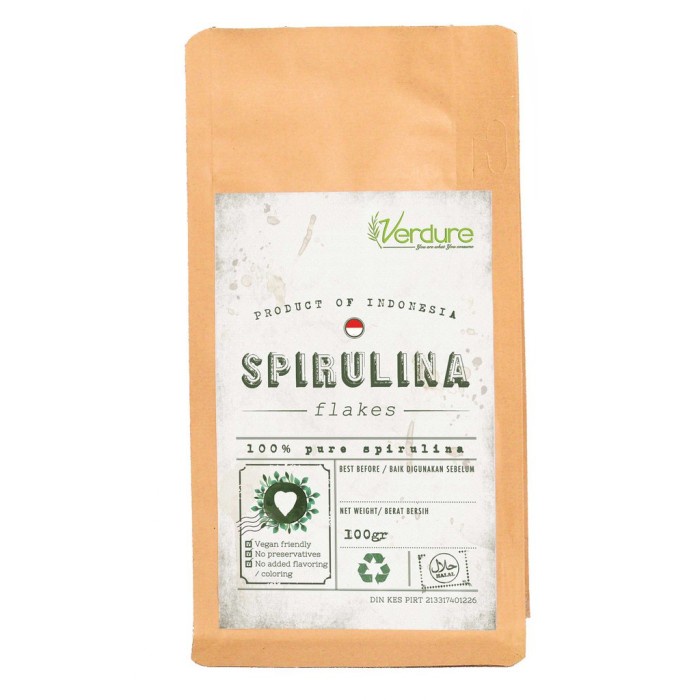 

Verdure Dried Spirulina Flakes 100Gr