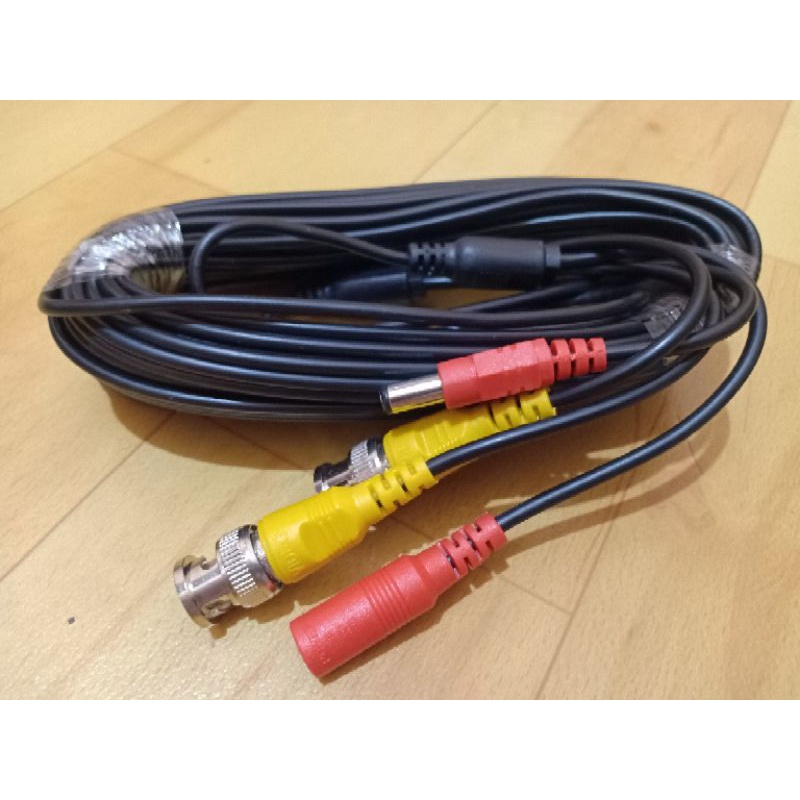 KABEL CCTV 20M PUTIH KAMERA CCTV SIAP PAKAI KABEL JADI CAMERA CCTV 20 METER CONNECTOR BNC KONEKTOR