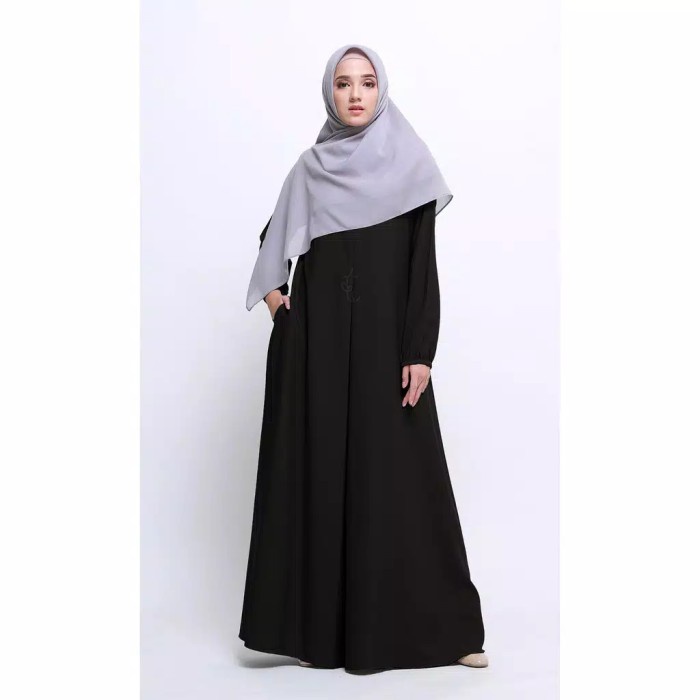 PREMIUM TUFINE - GAMIS WANITA GAMIS KEKINIAN - ALEA DRESS BLACK - S