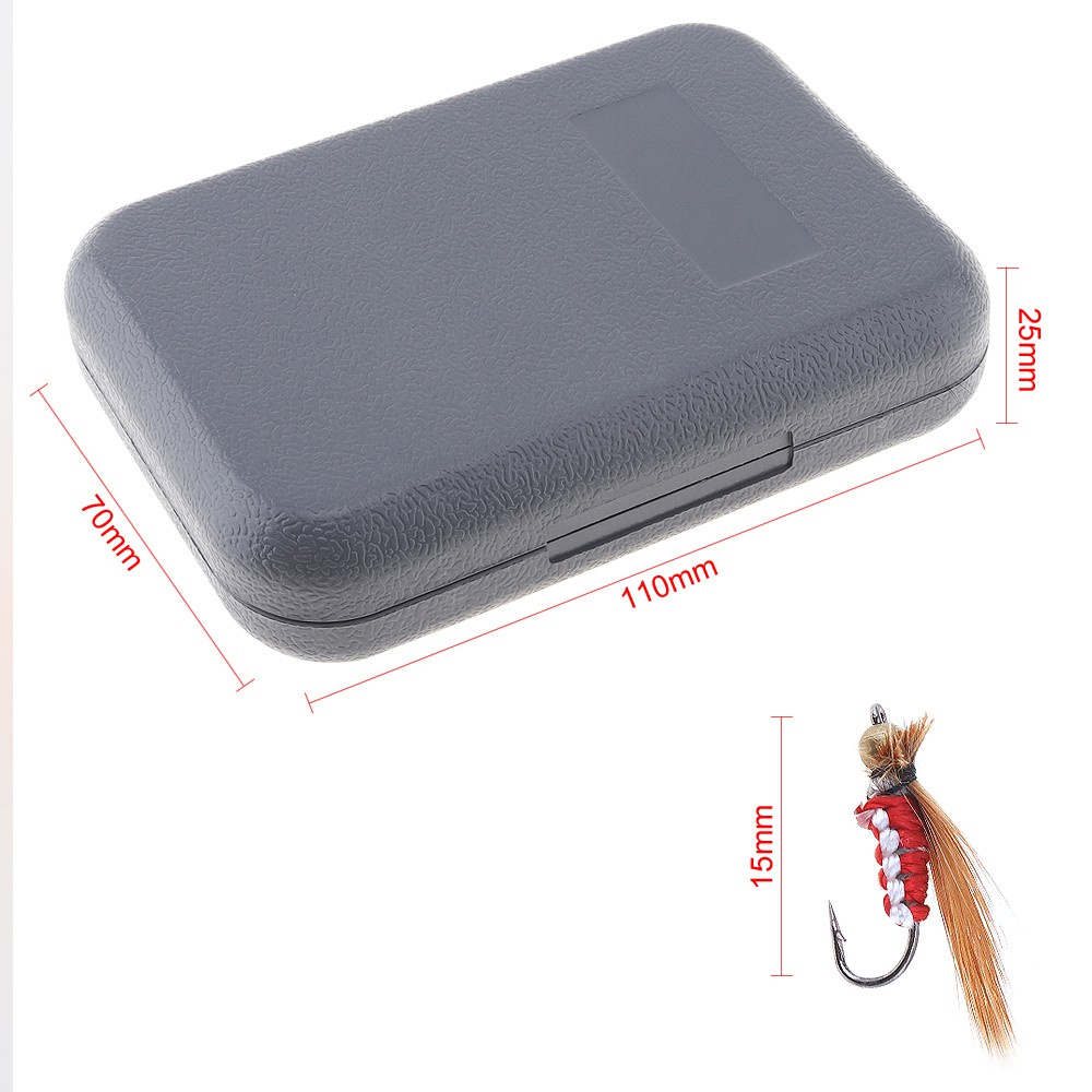 40pcs/lot Mini Fly Fishing Lure Set Metal Head Flies Salmon Trout Simulation Fly Flies Bait with Box