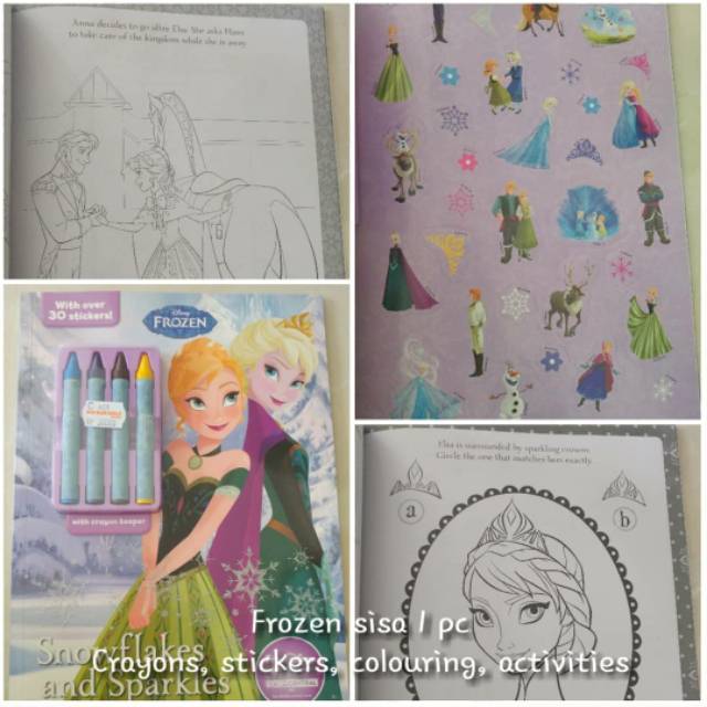 Download New Coloring Book Frozen Free Crayons Shopee Indonesia