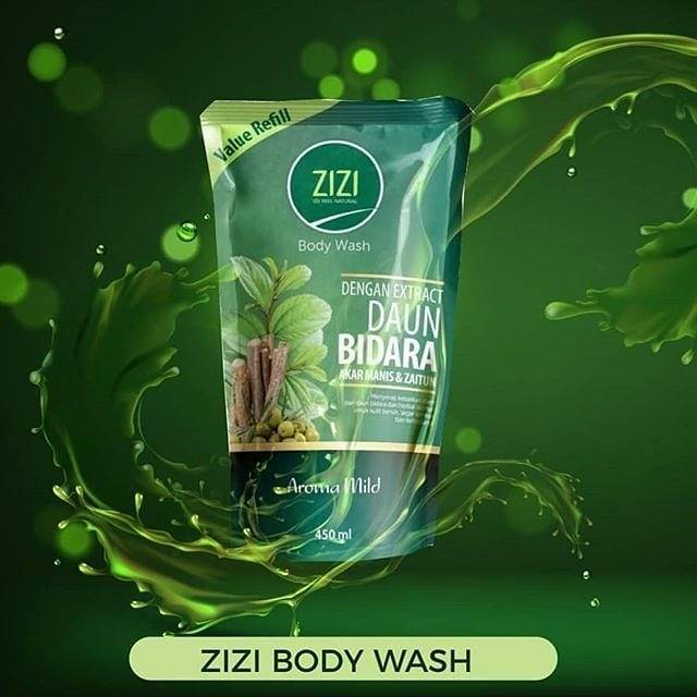 Zizi body Wash refill 450ml ekstrak daun bidara