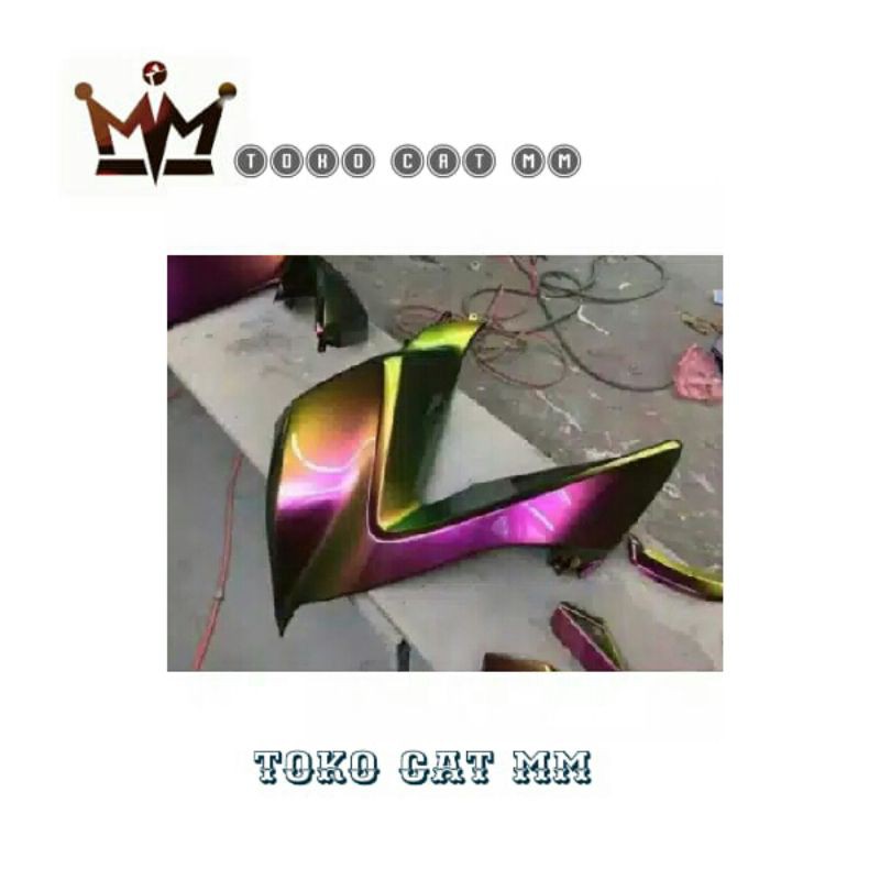 cat bunglon red purple green gold