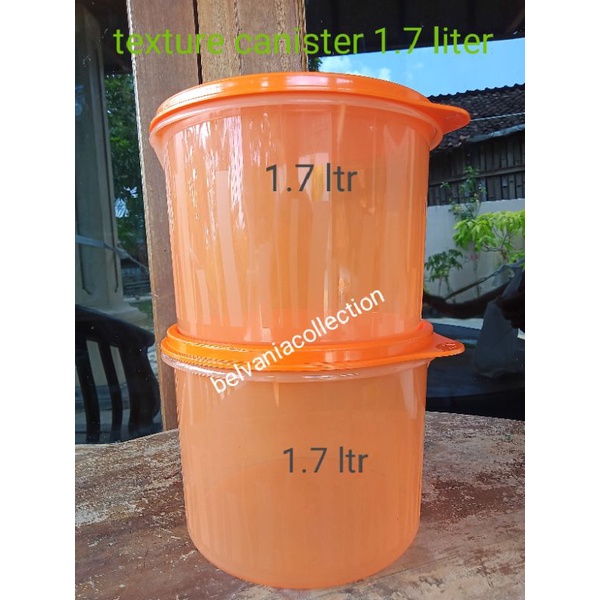 toples texture canister 1.7 liter tupperware ( 1 )