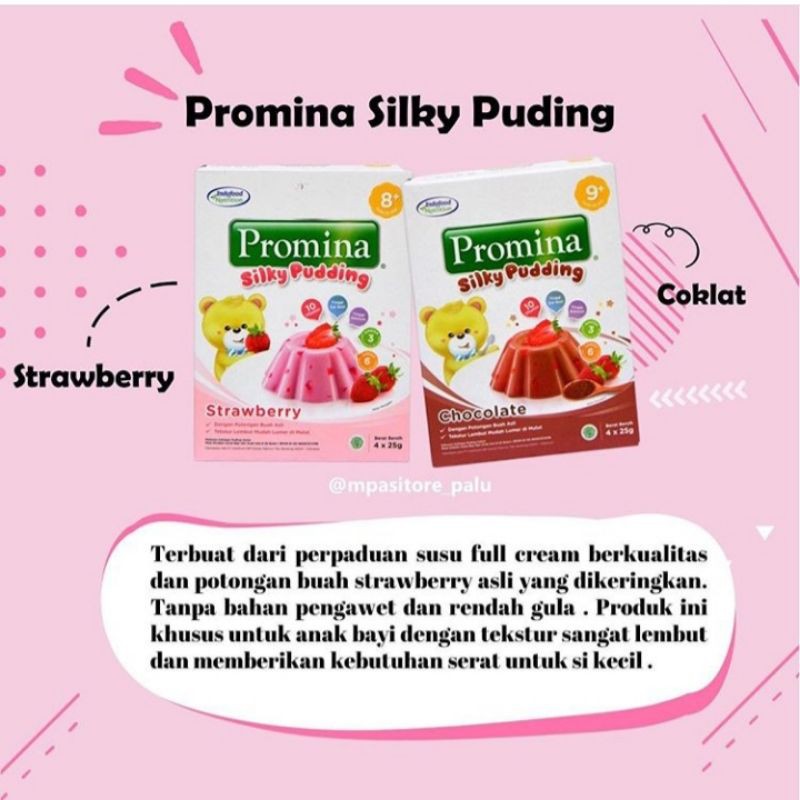 (HAFIZSTORE) Promina Silky Puding Coklat Strawberry/ Puding Bayi Promina