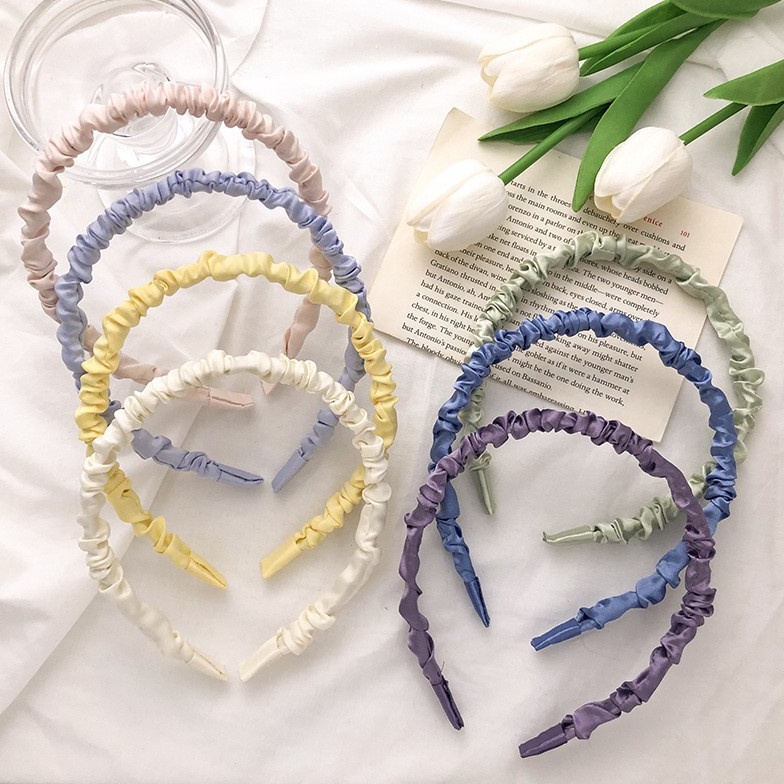 3SP | ART34 Bando Kerut Scrunchie Polos Fashion Korea Headband Ruffle Puff Import Murah