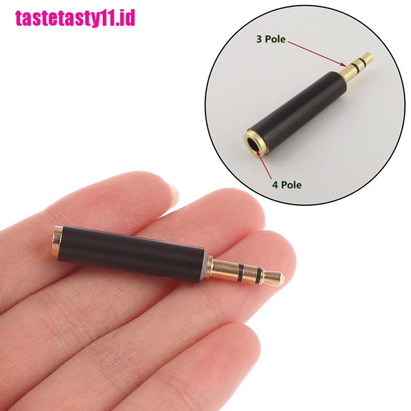 1 Pc Adapter Audio Stereo 3.5mm 3 Pole Male Ke 4 Pole 3 Ring Female