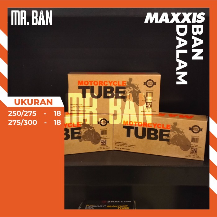 BAN DALAM MOTOR RING 18 MAXXIS BUTYL RUBBER 250 275 300