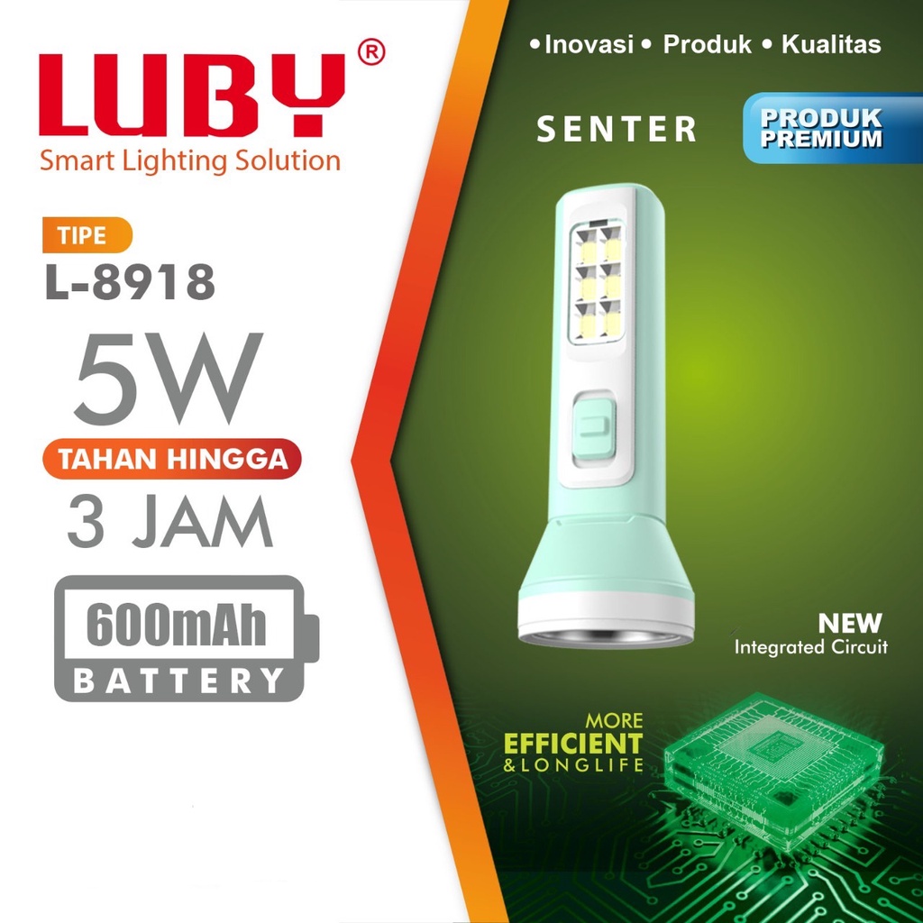 Senter LUBY L-8918 / Senter Tangan LUBY 8918