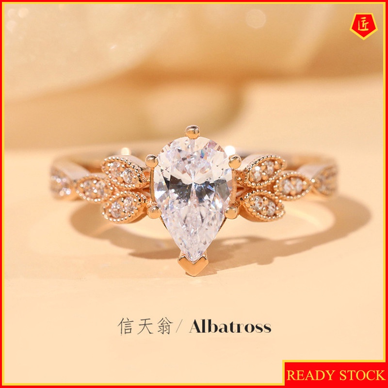 [Ready Stock]Pt950 Creative Albatross Mosanite Diamond Ring