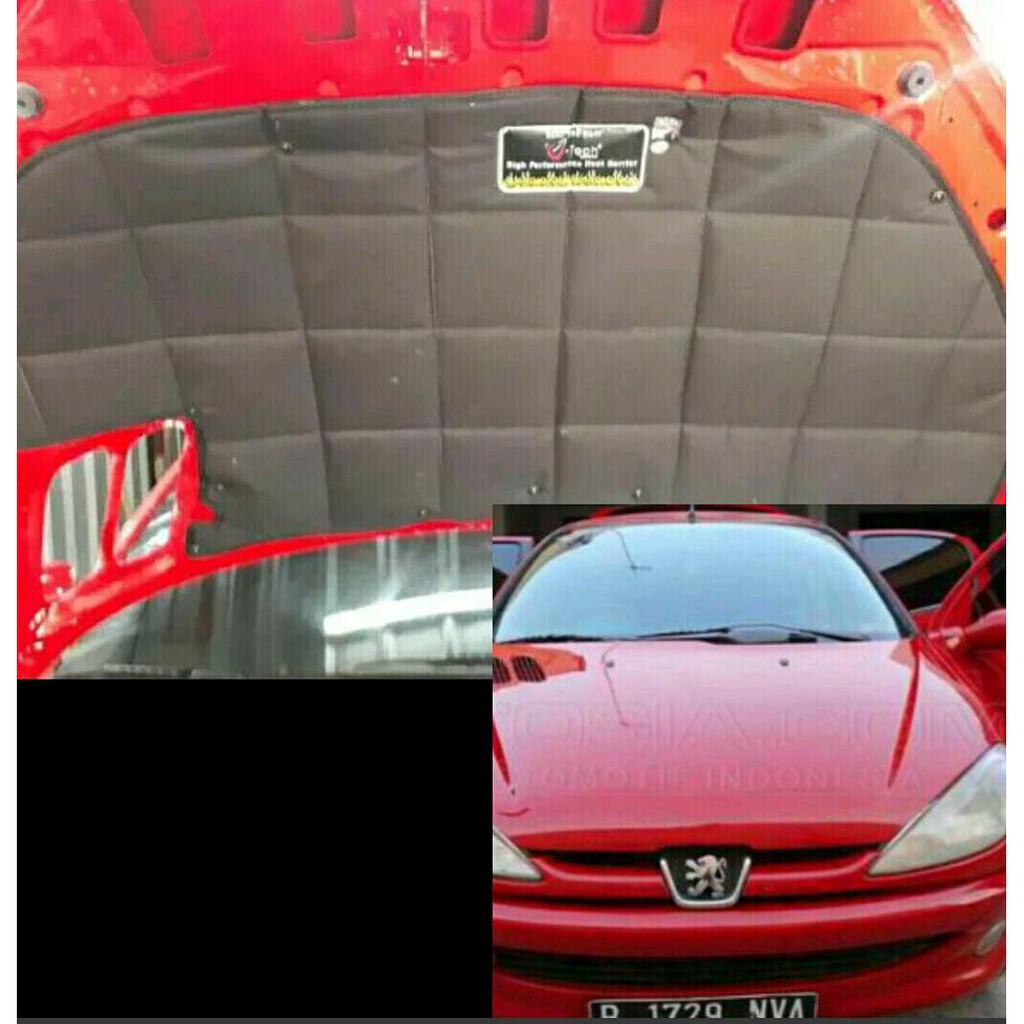 JUAL MURAH Peredam panas aksesoris mobil pelindung panas kap mesin peugeot 206 TERBARU