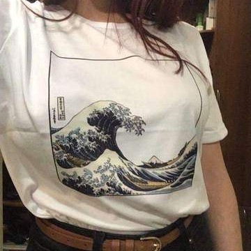 the great wave of kanagawa T-shirt | crbn_cloth | cirebon cloth