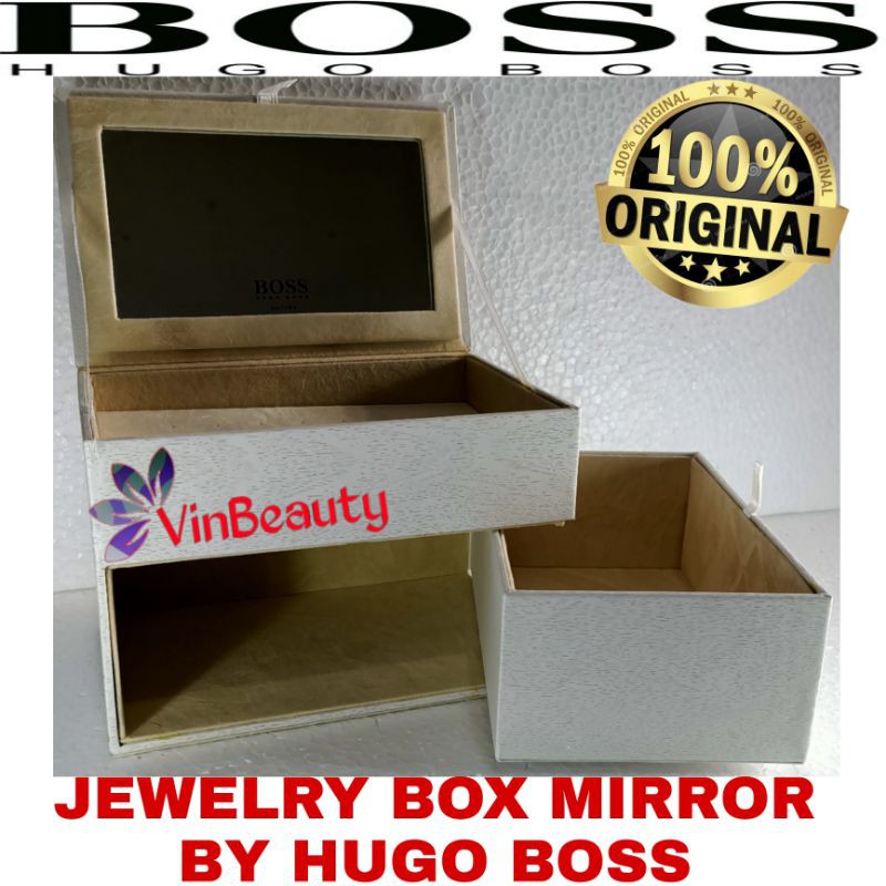 OriginaL Hugo Boss Jewelry Box Mirror / Kotak Perhiasan Kaca