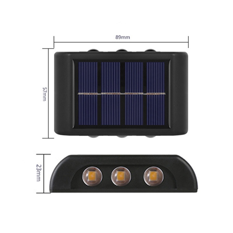 【COD】Lampu Taman Tenaga Surya Anti Air 6/8/10LED Lampu Dinding Outdoor/Lampu Dinding Luar Rumah/Lampu Dinding Surya/ Halaman,Taman, Pencahayaan Taman
