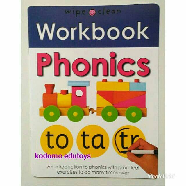 Wipe Clean Workbook - Phonics ( Hanya Buku, Tanpa Pen )