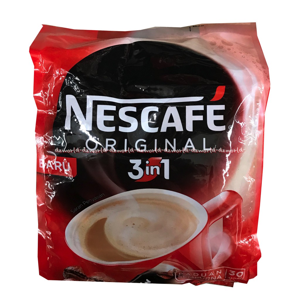 Nescafe Original 3in1 30sachet Perpaduan Kopi Gula Dan Krimer Kopi Instan Cofemix Neskafe Nescacce