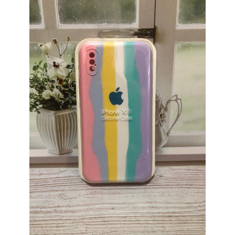 APPLE IPHONE X/XS SILIKON CASE NEW RAINBOW COVER