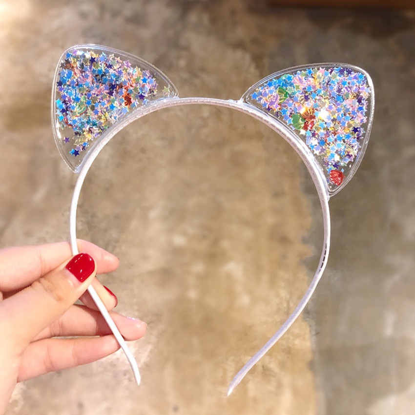 Bando Bentuk Telinga Kucing Untuk Aksesoris Rambut Anak Perempuan