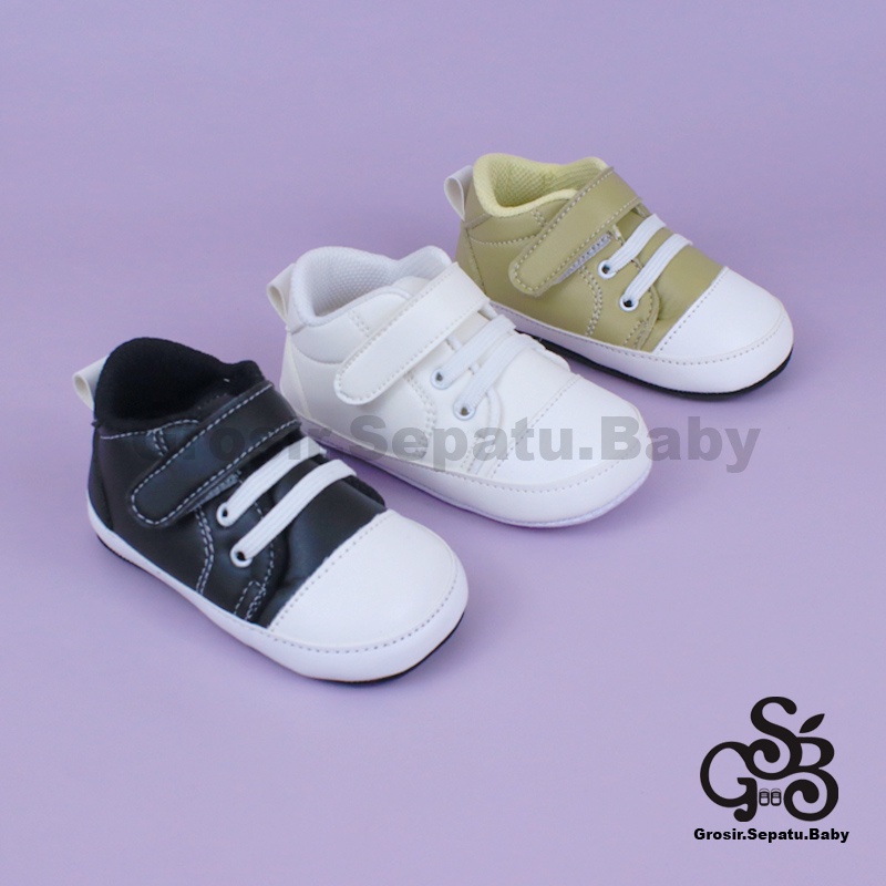 prewalker sepatu bayi laki laki perempuan umur 2 - 12 bulan model casual luxury polos ringan &amp; fleksibel