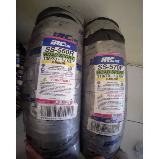 Paket ban tubles matic irc yamaha nmx uk.110/70 &amp; 130/70.13.free pentil