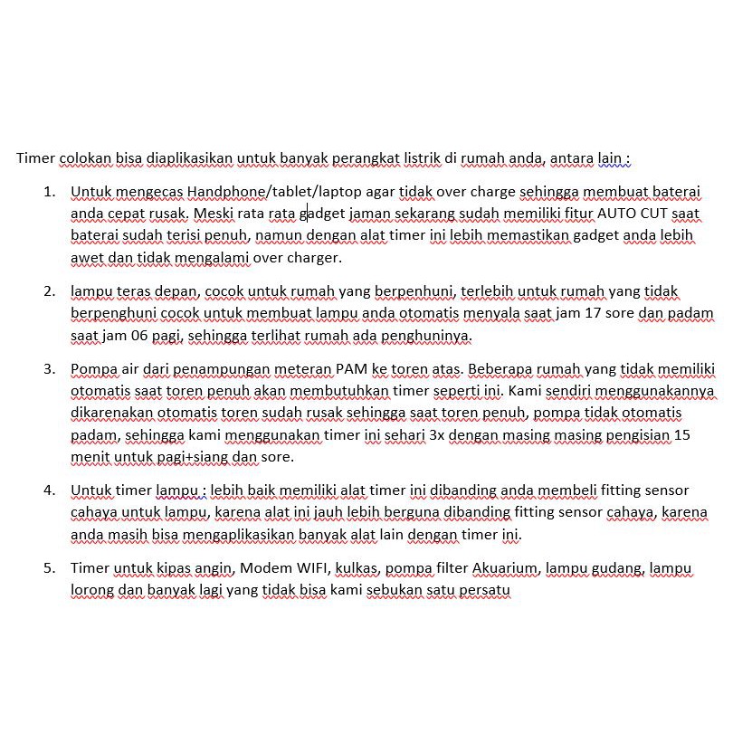 Timer colokan listrik auto ON OFF serba guna u/ cas hp laptop lampu teras pompa air dorong dll