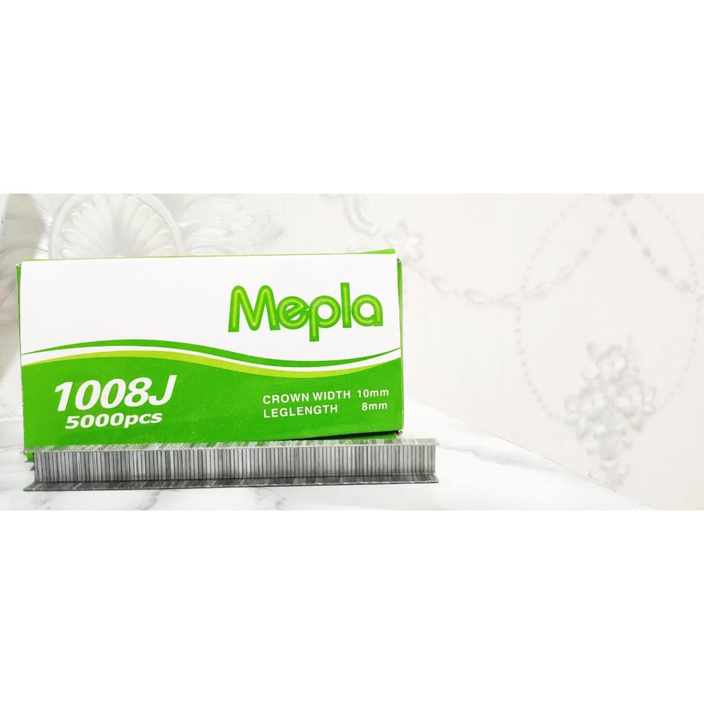 

STAPLES TEMBAK ANGIN 1008J -1BOX ISI 5000PCS MEPLA ORIGINAL