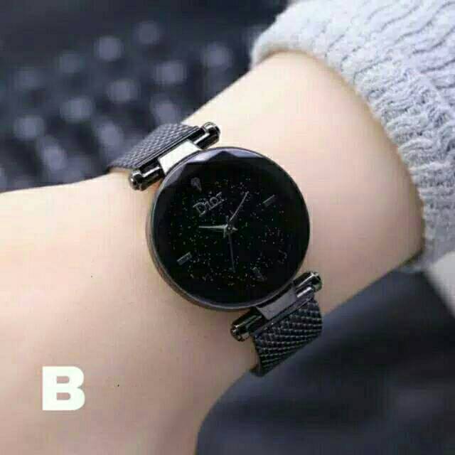 Jam Tangan Wanita permata Belimbing Strap Rubber Model Baru