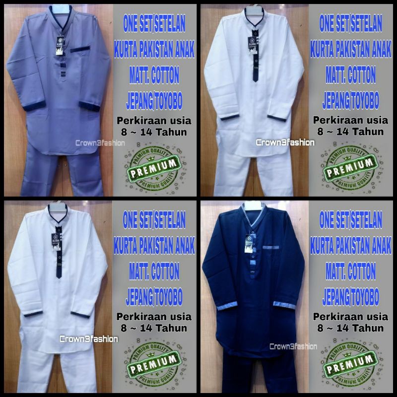 SETELAN KURTA PAKISTAN ANAK KATUN TOYOBO TERBARU *COD OK