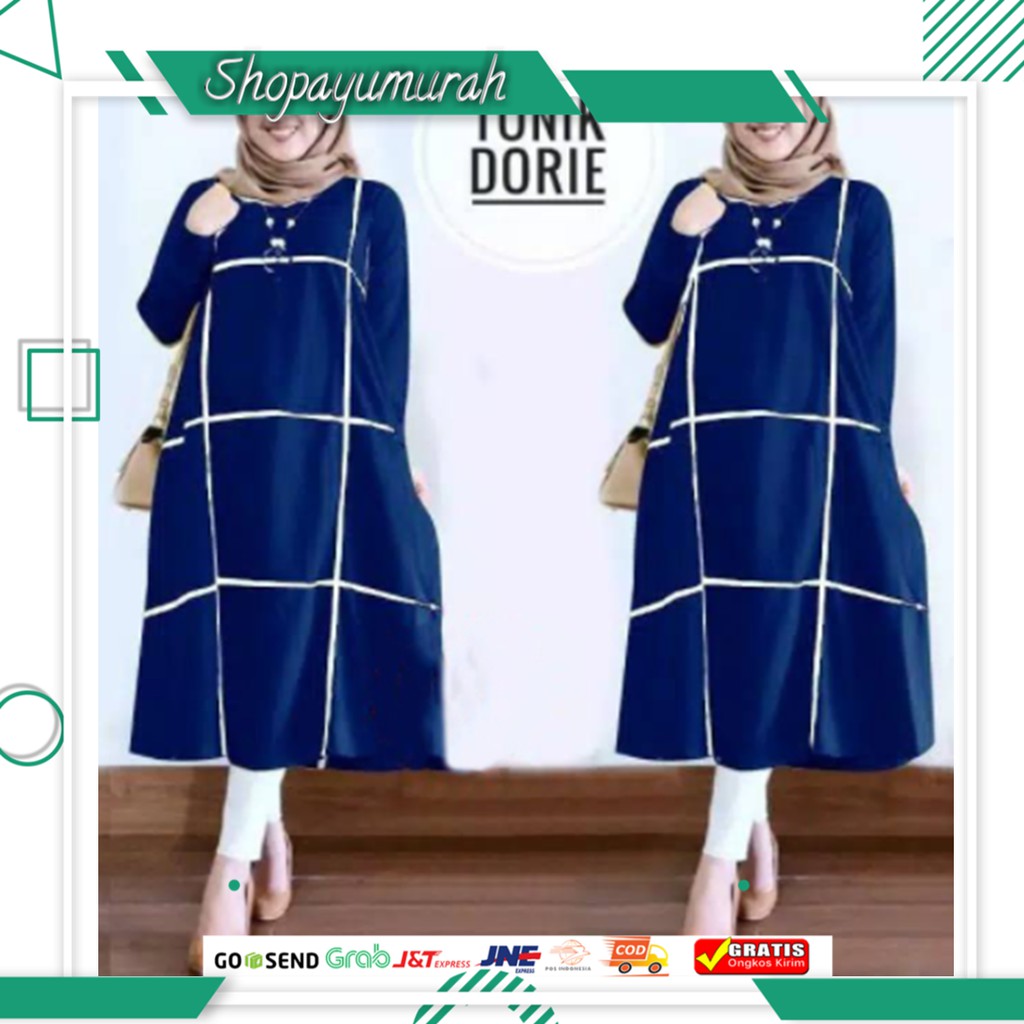 Tunik Setelan Wanita Dewasa Jumbo Bahan Babyterri Ukuran L Trend  Kekinian Terbaru 2021
