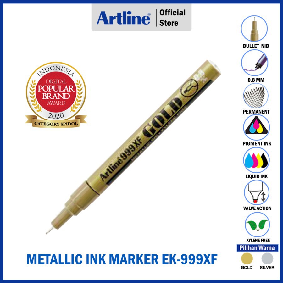 

SPIDOL ARTLINE METALLIC PERMANENT MARKER 0.8MM EK-999XF