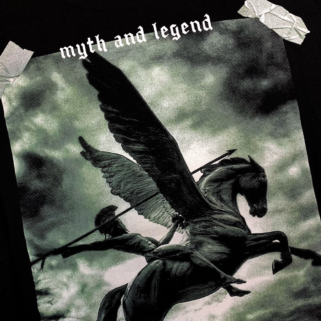 Almost Studio - T-Shirt - Pegasus - Black