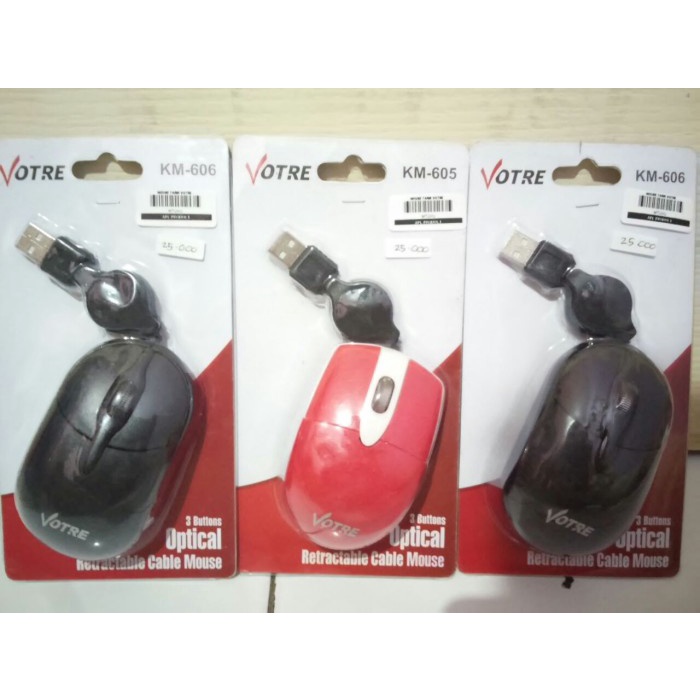 MOUSE VOTRE USB SERI 6-RETRACK KM 606 / 605