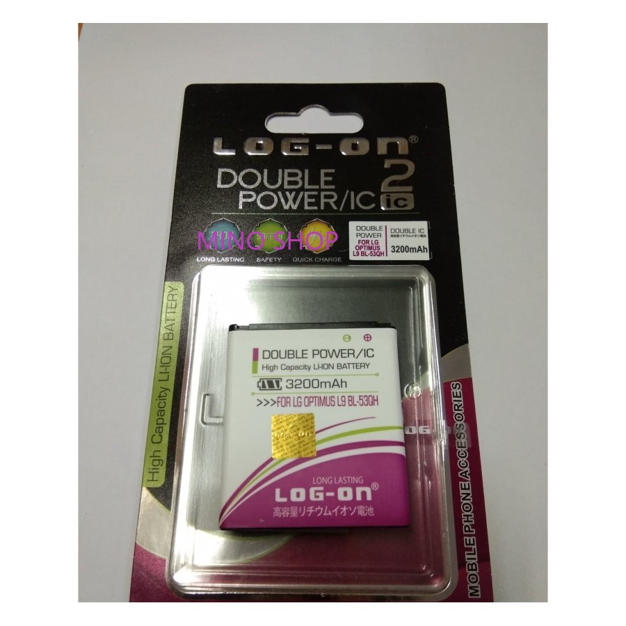 BATERAI LG OPTIMUS L9 - P760 - P765 - P768 - BL-53QH - LOG ON DOUBLE POWER BATRE