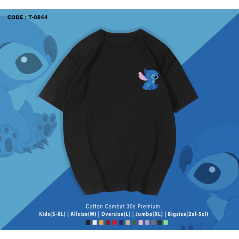 KAOS KATUN LUCU LIL STITCH BLUESIDE/TUMBLR TEE STITCH
