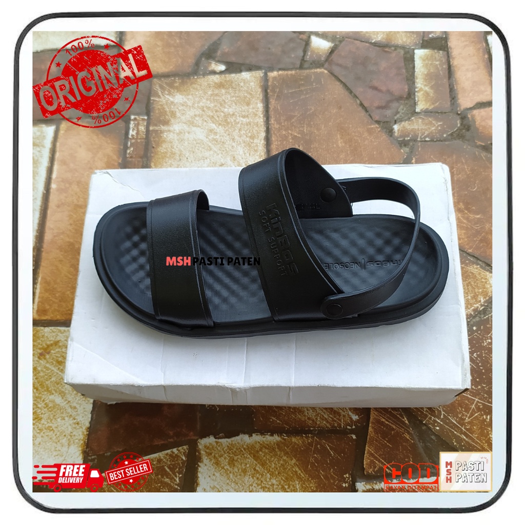 Sandal tali belakang pria Sandal rangke Sandal karet Sandal gunung karet ori kinbos k9678 size 40-44