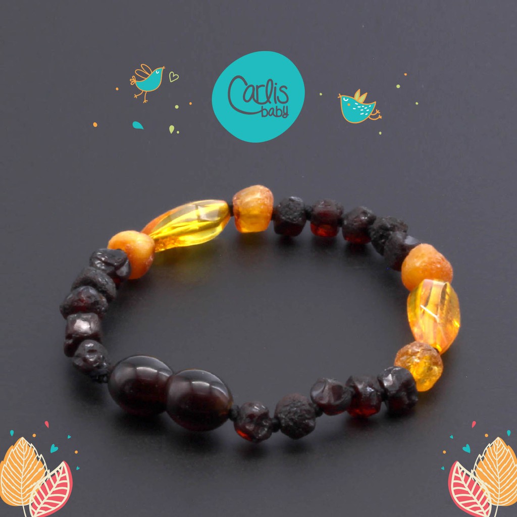 CE137 Gelang Amber Tumbuh Gigi Bayi By Carlis Baby