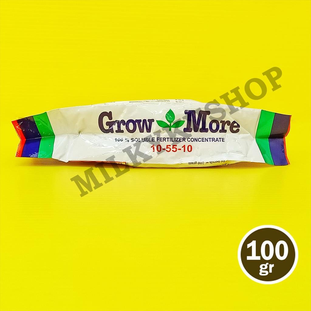 PUPUK GROWMORE 10 55 10 KEMASAN PABRIK 100 GRAM NPK BUNGA