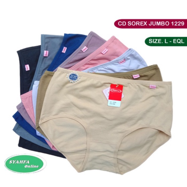 Promo 6pc - CD SOREX JUMBO 1229  Celana dalam jumbo celana dalam wanita - L Murah