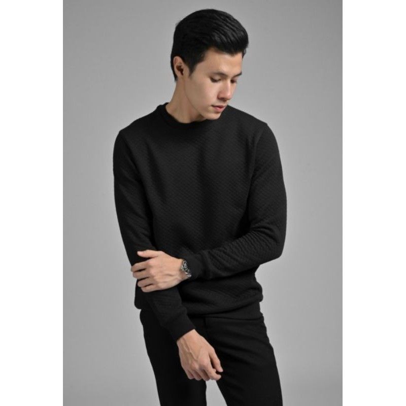 COMFY SWEATER BLACK size s by heymale.id Second (kondisi 99% mulus)