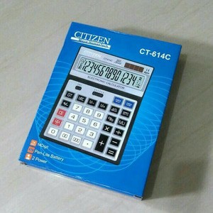 Alat Menghitung Kalkulator Citizen CT-614C 14 Digit 2 Power Termurah.