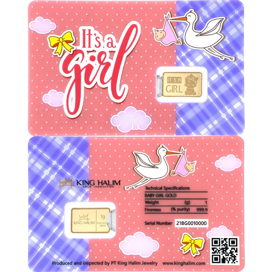 Logam Mulia King Halim / LM KH &quot;Baby Girl&quot; 24K 1 gram - SDW Gold -