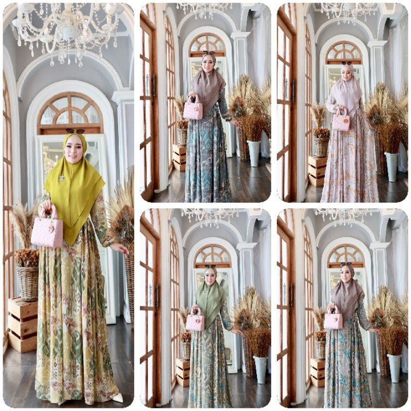 (COD) RABANIA 2  ORI GLZ GLAMZ Gamis Maxi Dress (Fay)