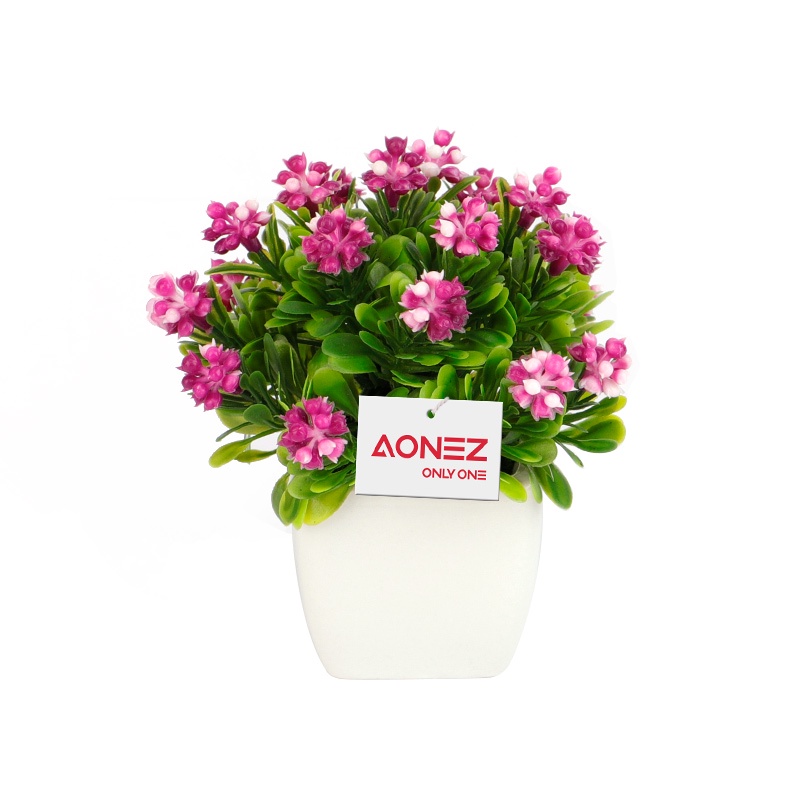 Aonez bunga hias bunga artificial murahbunga mini hiasan tanaman kaktus hias dengan pot-2