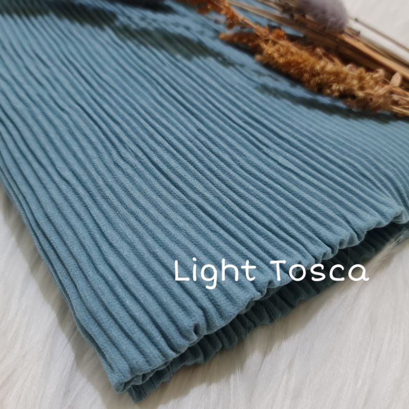 Pashmina Plisket Lidi Full Premium 180X75 CM By Milanda Mode-LightTosca