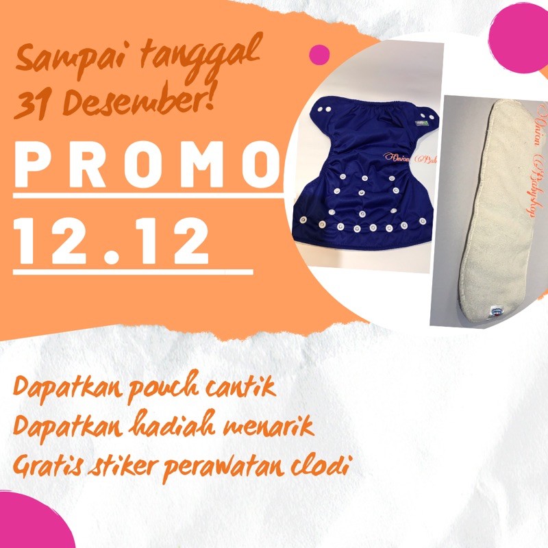 (PROMO Paket) Clodi LITTLE HIPPO + Insert BABYLAND Microfiber