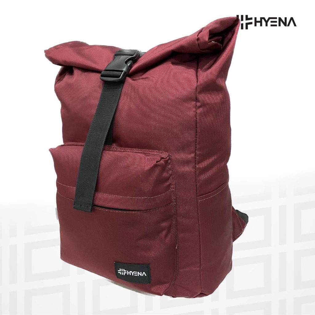 Hyena - Tas Ransel Backpack HYENA Original Gendong Pria Wanita Sekolah - YL35-Maroon